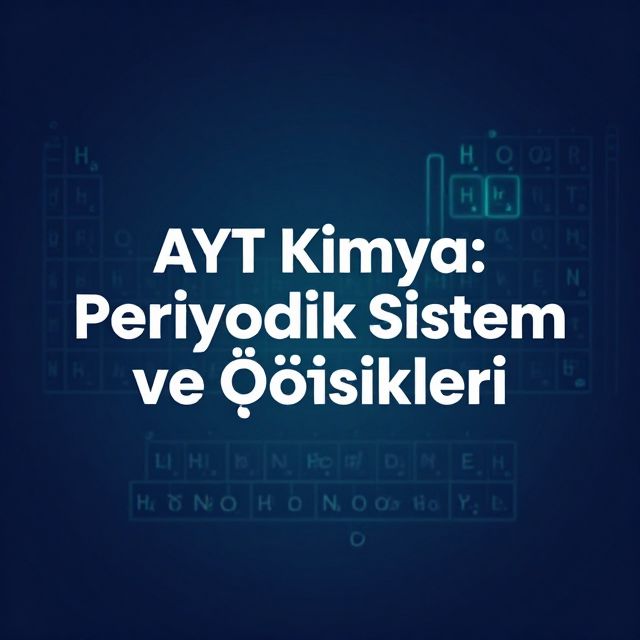 AYT Kimya: Periyodik Sistem ve Özellikleri