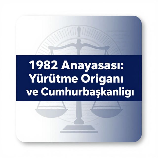 1982 Anayasası: Yürütme Organı ve Cumhurbaşkanlığı