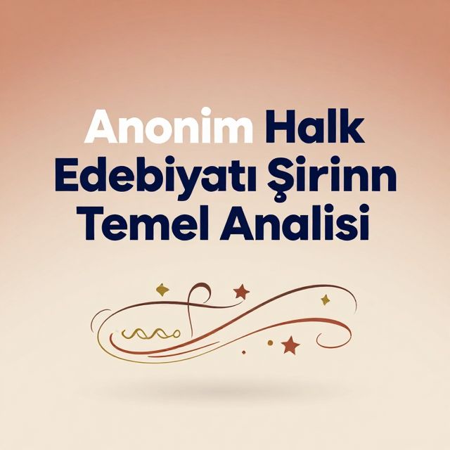 Anonim Halk Edebiyatı Şiirinin Temel Analizi - kapak