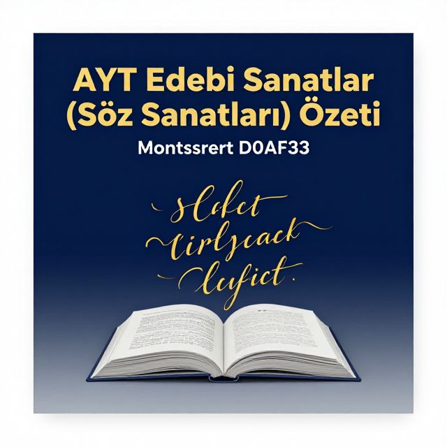 AYT Edebi Sanatlar (Söz Sanatları) Özeti - kapak
