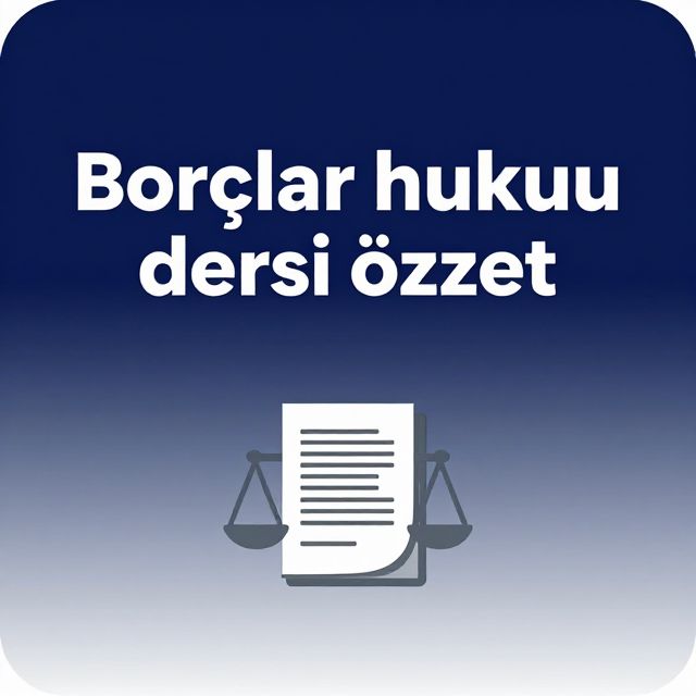 Borçlar Hukuku Özeti: Temel Kavramlar ve İlkeler