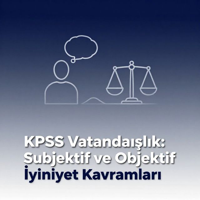 KPSS Vatandaşlık: Subjektif ve Objektif İyiniyet Kavramları