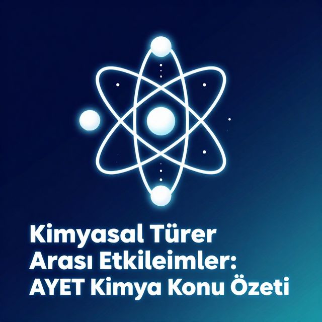 Kimyasal Türler Arası Etkileşimler: AYT Kimya Konu Özeti