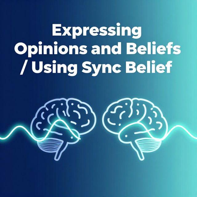 Expressing Opinions and Beliefs Using Sync Belief