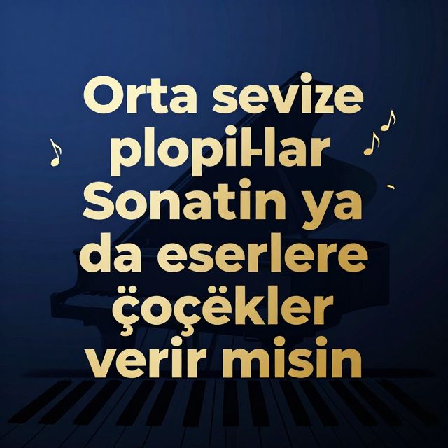 Orta Seviye Piyano İçin Popüler Sonatin ve Eserler