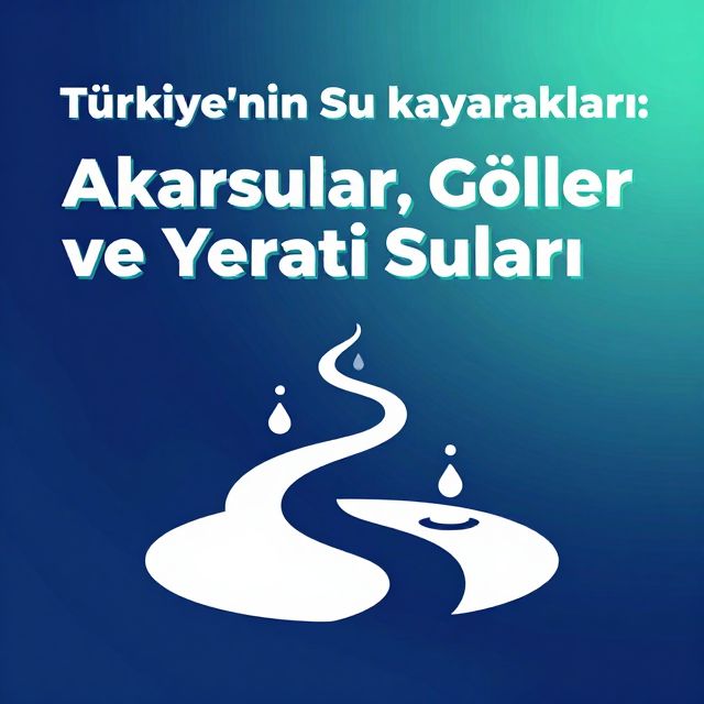 Türkiye'nin Su Kaynakları: Akarsular, Göller ve Yeraltı Suları