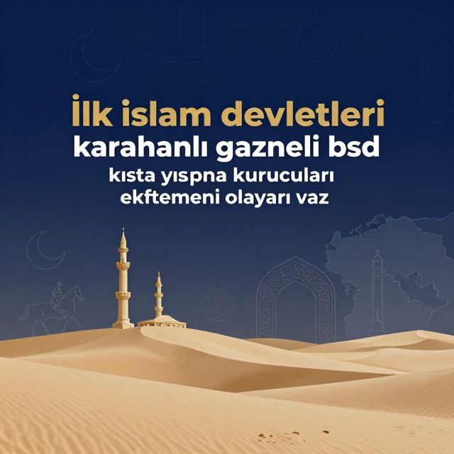 İlk Türk İslam Devletleri: Karahanlı, Gazneli, B. Selçuklu