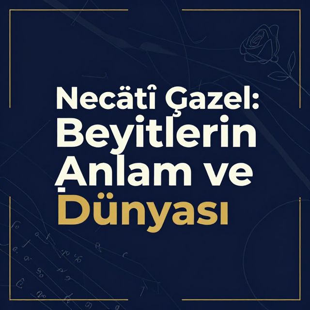 Necâtî Gazel Şerhi: Beyitlerin Anlam ve İmge Dünyası