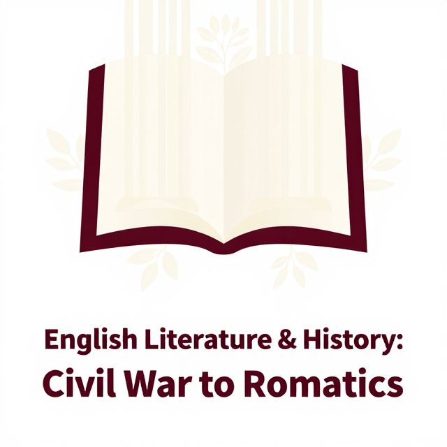 English Literature & History: Civil War to Romantics