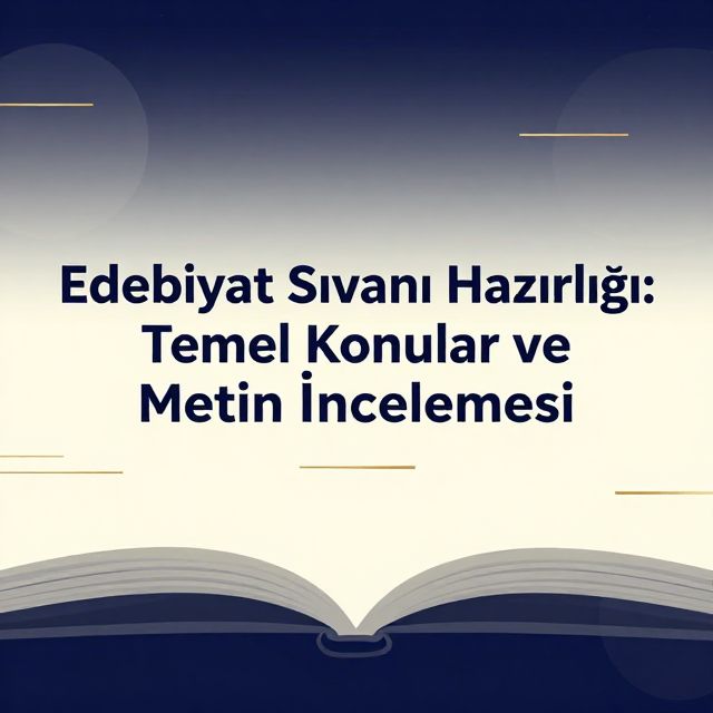 Edebiyat Sınavı Hazırlığı: Temel Konular ve Metin İncelemesi