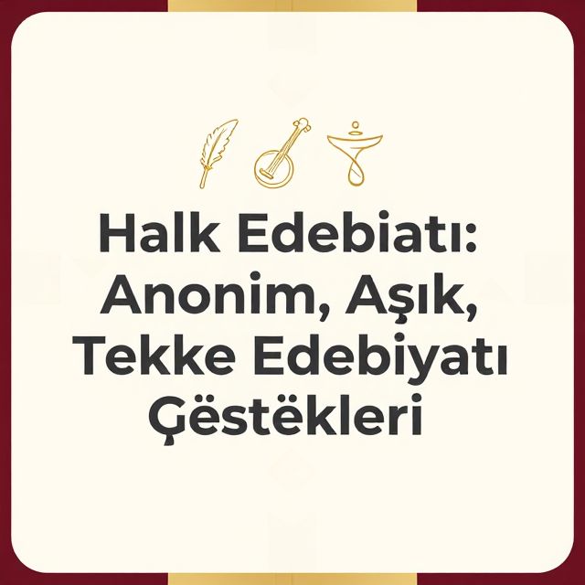 Halk Edebiyatı: Anonim, Aşık, Tekke Edebiyatı Özellikleri