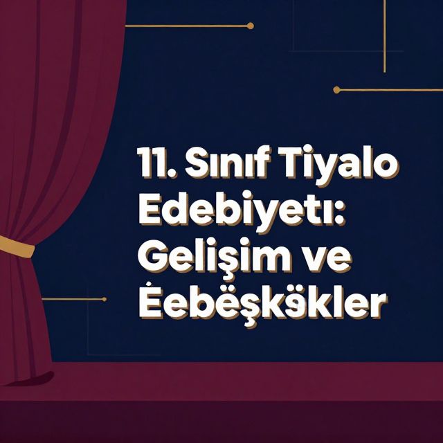11. Sınıf Tiyatro Edebiyatı: Gelişim ve Özellikler
