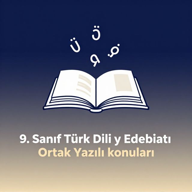 9. Sınıf Türk Dili ve Edebiyatı Ortak Yazılı Konuları