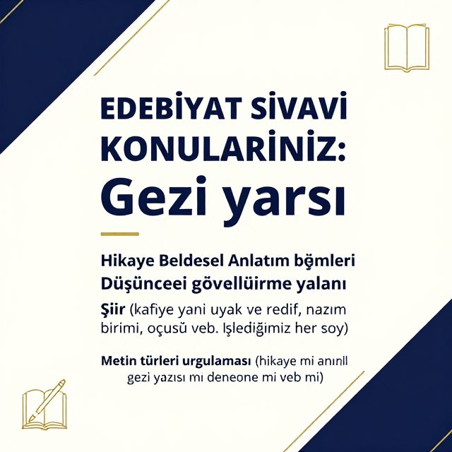 Edebiyat Sınavı Konuları: Metinler ve Şiir Bilgisi