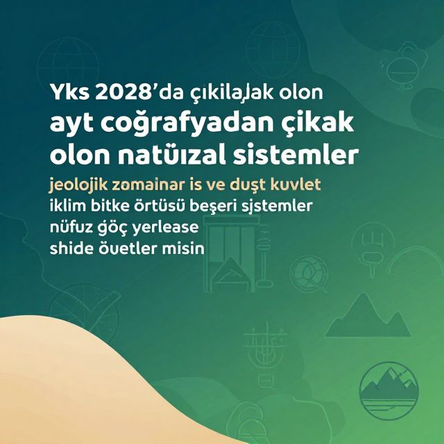 AYT Coğrafya: Doğal ve Beşeri Sistemler