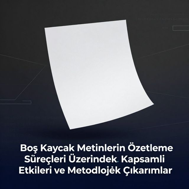 Boş Kaynak Metinlerin Özetleme Süreçleri Üzerindeki Kapsamlı Etkileri ve Metodolojik Çıkarımlar