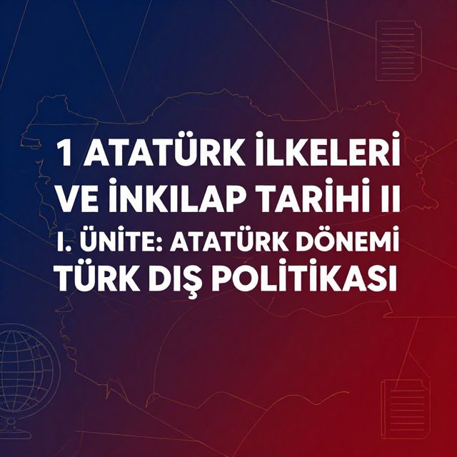 Atatürk Dönemi Türk Dış Politikası