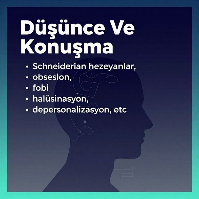 Düşünce, Algı ve Davranış Bozuklukları