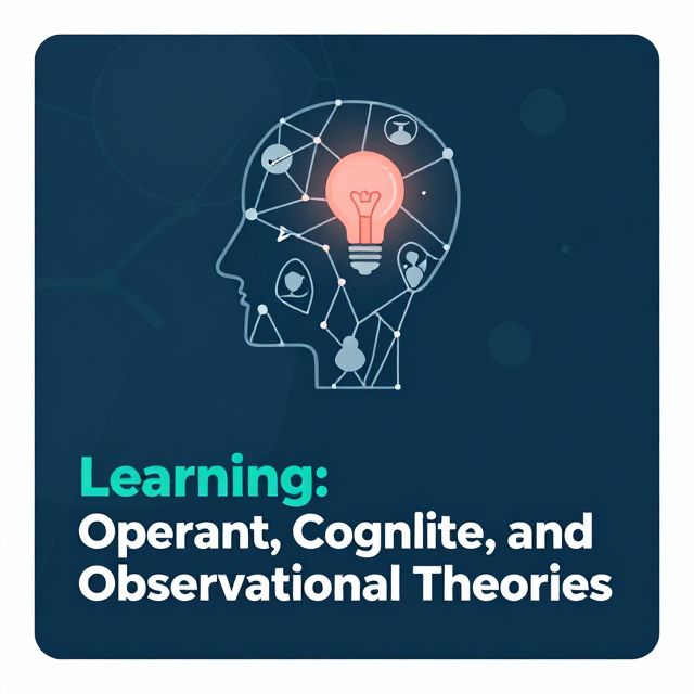 Learning: Operant, Cognitive, and Observational Theories