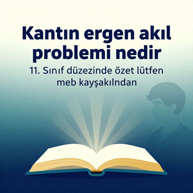 Kant'ın Ergen Akıl Problemi: Kendi Aklını Kullanma Cesareti