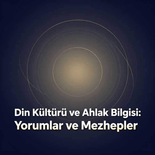 Din Kültürü ve Ahlak Bilgisi: Yorumlar ve Mezhepler
