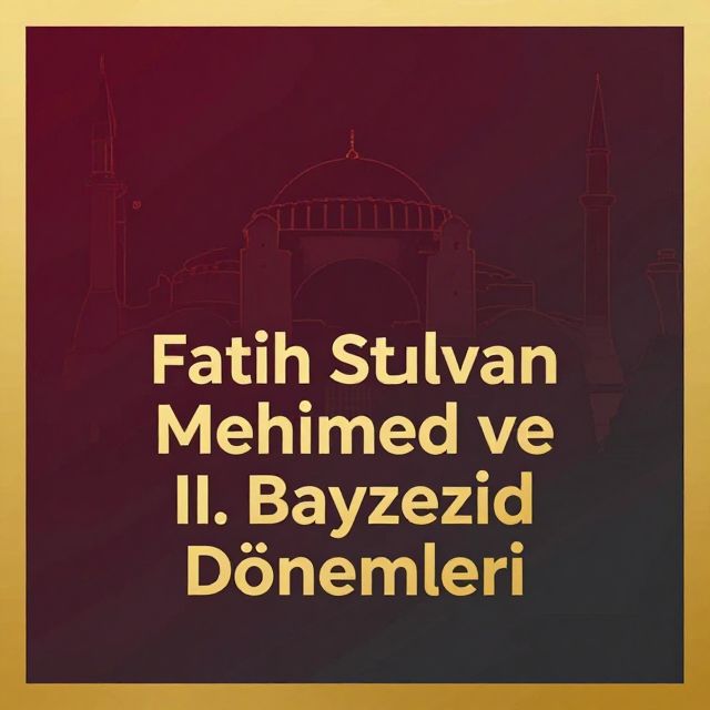 Fatih Sultan Mehmet ve II. Bayezid Dönemleri
