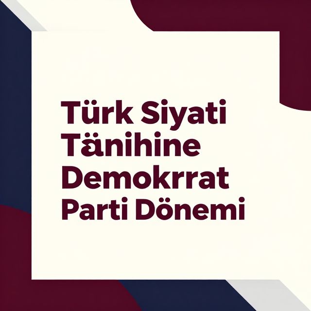 Türk Siyasi Tarihinde Demokrat Parti Dönemi