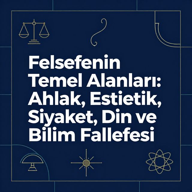 Felsefenin Temel Alanları: Ahlak, Estetik, Siyaset, Din ve Bilim Felsefesi