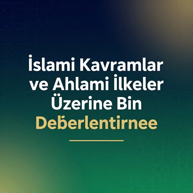 İslami Kavramlar ve Ahlaki İlkeler Üzerine Bir Değerlendirme