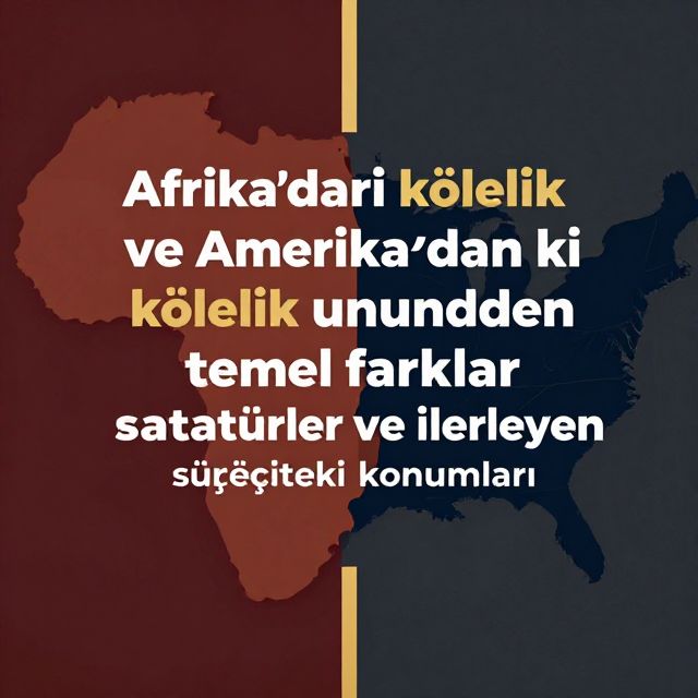 Afrika ve Amerika'daki Kölelik Arasındaki Farklar