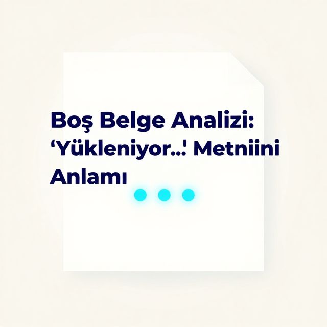 Boş Belge Analizi: 'Yükleniyor...' Metninin Anlamı