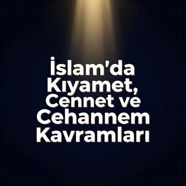 İslam'da Kıyamet, Cennet ve Cehennem Kavramları