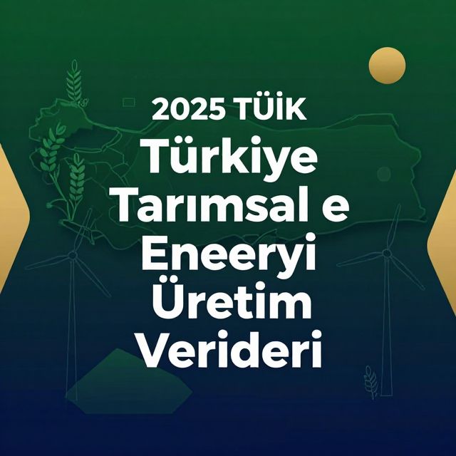 2025 TÜİK Türkiye Tarımsal ve Enerji Üretim Verileri