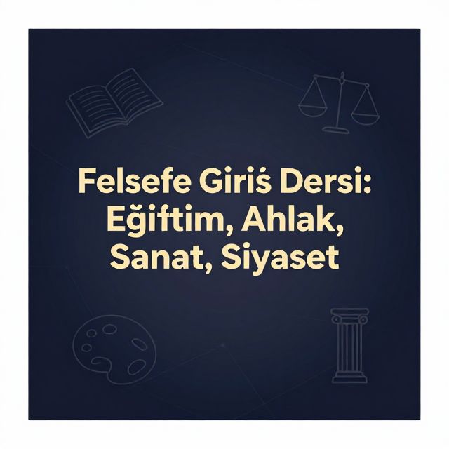 Felsefe Giriş Dersi: Eğitim, Ahlak, Sanat, Siyaset