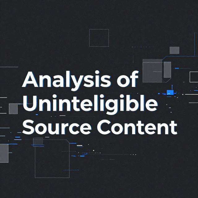 Analysis of Unintelligible Source Content
