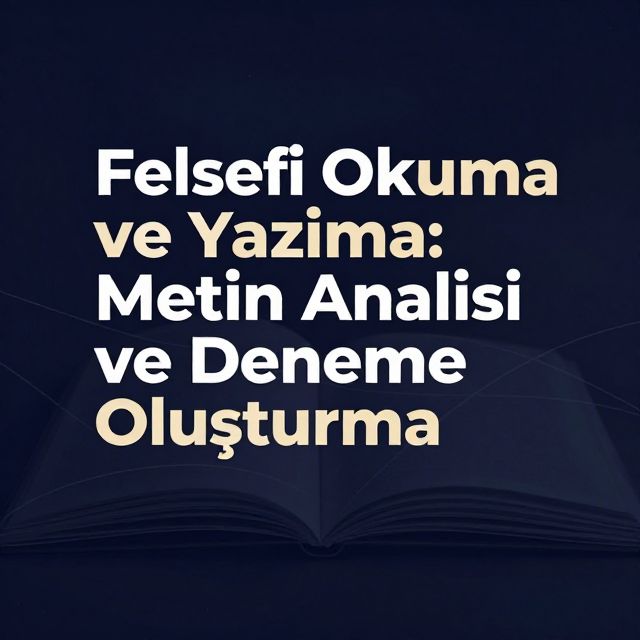 Felsefi Okuma ve Yazma: Metin Analizi ve Deneme Oluşturma