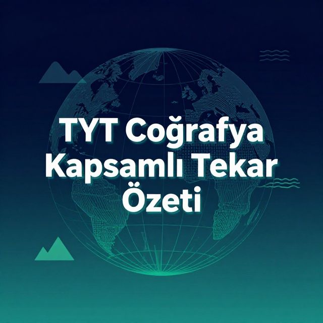 TYT Coğrafya Kapsamlı Tekrar Özeti