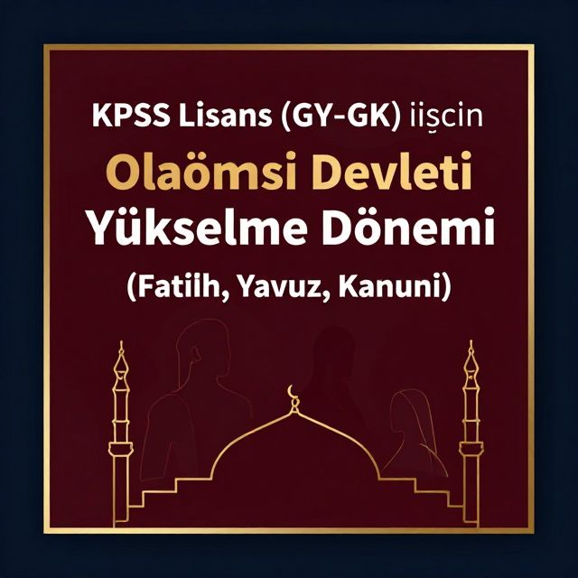 Osmanlı Yükselme Dönemi: Fatih, Yavuz, Kanuni