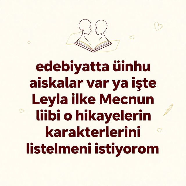 Edebiyatın Unutulmaz Aşkları ve Karakterleri