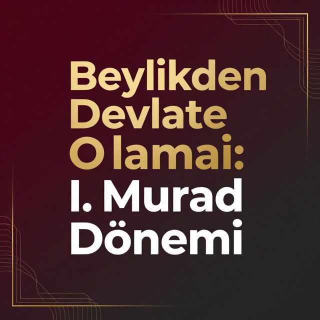 Beylikten Devlete Osmanlı: I. Murad Dönemi