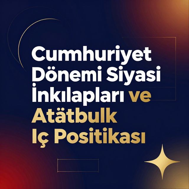 Cumhuriyet Dönemi Siyasi İnkılapları ve Atatürk İç Politikası