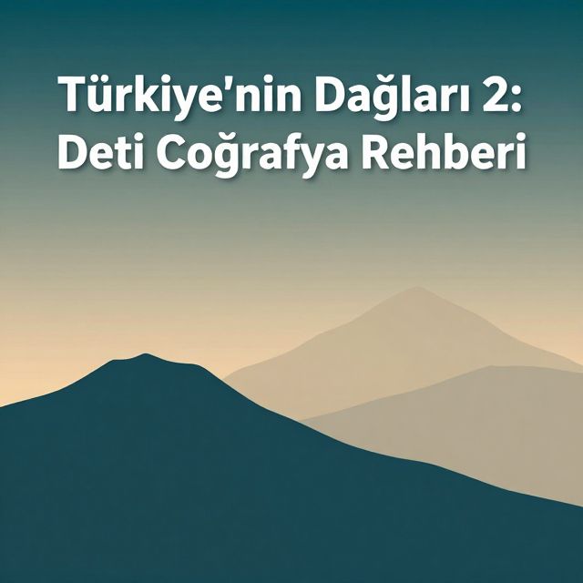 Türkiye'nin Dağları 2: Detaylı Coğrafya Rehberi