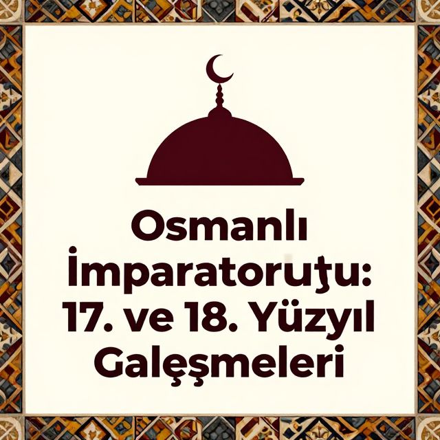 Osmanlı İmparatorluğu: 17. ve 18. Yüzyıl Gelişmeleri