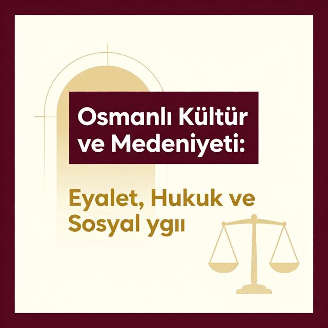 Osmanlı Kültür ve Medeniyeti: Eyalet, Hukuk ve Sosyal Yapı