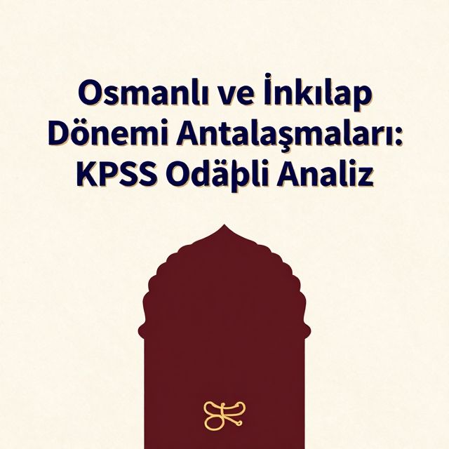 Osmanlı ve İnkılap Dönemi Antlaşmaları: KPSS Odaklı Analiz
