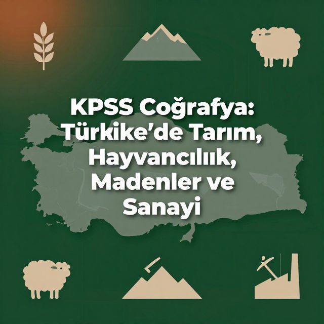 KPSS Coğrafya: Türkiye'de Tarım, Hayvancılık, Madenler ve Sanayi