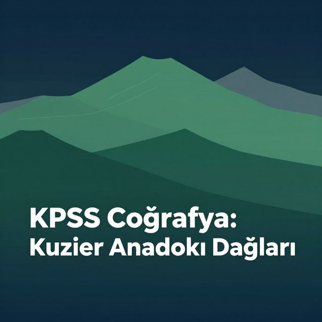 KPSS Coğrafya: Kuzey Anadolu Dağları