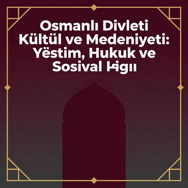 Osmanlı Devleti Kültür ve Medeniyeti: Yönetim, Hukuk ve Sosyal Yapı