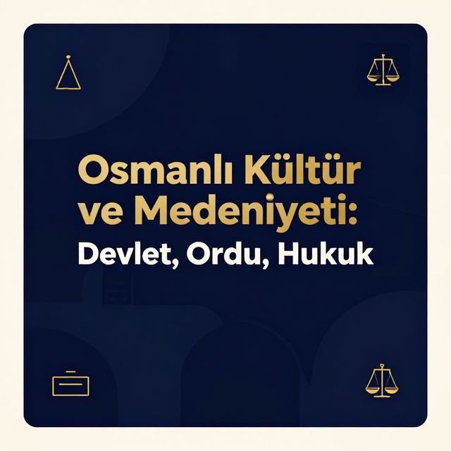 Osmanlı Kültür ve Medeniyeti: Devlet, Ordu, Hukuk