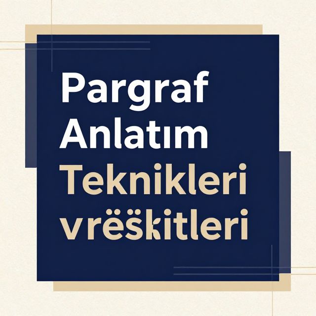 Paragraf Anlatım Teknikleri ve Özellikleri
